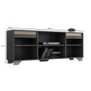 Ver imagem 3 de Rack para TV até 50 Polegadas 160cm 2 Portas 3 Prateleiras Benevello Quiditá Móveis Cinza