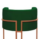 Ver imagem 4 de Poltrona Decorativa Sala de Estar Nayara Base Metal Bronze:verde