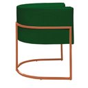 Ver imagem 3 de Poltrona Decorativa Sala de Estar Nayara Base Metal Bronze:verde