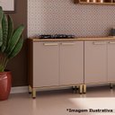 Ver imagem 5 de Balcão para Cozinha 100% MDF 80 cm 2 Portas Dulce Freijó/Cinnamon