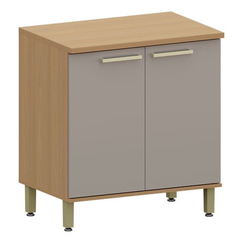Balcão para Cozinha 100% MDF 80 cm 2 Portas Dulce Freijó/Cinnamon