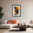 Ver imagem 1 de Quadro Flor de Lotus Laranja 60x48cm:moldura Preta