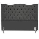 Ver imagem 4 de Cabeceira Cama Box Quenn 1.60 Dunas - Suede Cinza