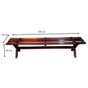 Ver mais imagens de Mesa para Churrasco Área Externa com 2 Bancos Madeira Maciça 200cm Yescasa Imbua Marrom