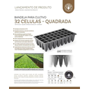 Ver imagem 2 de Kit 05 Bandeja Sementeira Para Produção De Mudas 32 Células