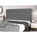 Ver imagem 3 de Cabeceira Corola Chumbo Estofada para Cama Box Solteiro 94cm Quarto Luxo