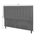 Ver imagem 2 de Cabeceira Corola Chumbo Estofada para Cama Box Solteiro 94cm Quarto Luxo