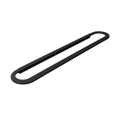 Toalheiro para Banheiro Preto Fosco Agata Grego Metal 65cm