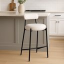 Ver imagem 2 de Banqueta Cozinha Média com Encosto Industrial Preto Londres Pu D03 - D'rossi