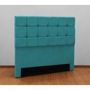 Ver imagem 2 de Cabeceira Julia Cama Casal 1,38 Captone Suede Azul Turquesa Azul-turquesa