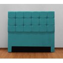 Ver imagem 1 de Cabeceira Julia Cama Casal 1,38 Captone Suede Azul Turquesa Azul-turquesa