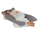 Ver imagem 1 de Capa para Travesseiro de Corpo U Anatômico 150x70cm Happy Line Cinza