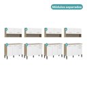 Ver imagem 7 de Cozinha Compacta Arizona Living 20 Portas 4 Gavetas MDF MDP Carvalho com Branco Móveis Carraro