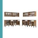 Ver imagem 6 de Cozinha Compacta Arizona Living 20 Portas 4 Gavetas MDF MDP Carvalho com Branco Móveis Carraro