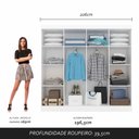 Ver imagem 3 de Guarda Roupa Casal 8 Portas Natasha Branco - Móveis Arapongas Branco