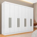 Ver imagem 1 de Guarda Roupa Casal 8 Portas Natasha Branco - Móveis Arapongas Branco