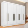 Guarda Roupa Casal 8 Portas Natasha Branco - Móveis Arapongas Branco - 1