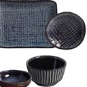 Ver imagem 6 de Jogo 12 Ramekins Cerâmica Juta Azul Titanium 11x2cm Redondo Orgânico Porto Brasil Shoyu