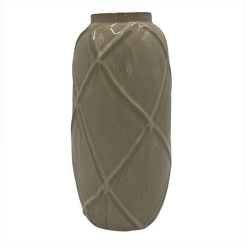Vaso Decorativo em Ceramica - Bege Escuro - 27.5cm