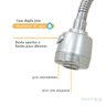 Torneira Gourmet Flexível de Mesa Cozinha Aço Inox Acetinado com Arejador Duplo Jato - 4