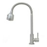 Torneira Gourmet Flexível de Mesa Cozinha Aço Inox Acetinado com Arejador Duplo Jato - 1