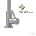Ver imagem 5 de Torneira Gourmet Flexível de Mesa Cozinha Aço Inox Acetinado com Arejador Duplo Jato