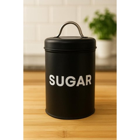 Pote Lata de Mantimento Industrial Sugar - Linha Dom:preto