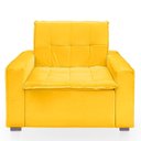 Ver imagem 4 de Poltrona Cama com Puff para Sala Confortavél Moderna Suede