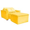 Ver imagem 1 de Poltrona Cama com Puff para Sala Confortavél Moderna Suede