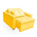 Ver imagem 5 de Poltrona Cama com Puff para Sala Confortavél Moderna Suede