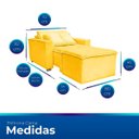 Ver imagem 7 de Poltrona Cama com Puff para Sala Confortavél Moderna Suede