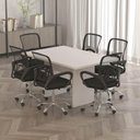 Ver imagem 2 de Mesa de Reunião para Escritório 136x90cm Me4191 Branco