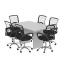 Ver imagem 4 de Mesa de Reunião para Escritório 136x90cm Me4191 Branco