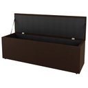Ver imagem 3 de Kit Cabeceira e Baú Cama Box Queen Size Cora 160cm Suede Marrom - Desk Design