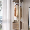 Ver imagem 5 de Guarda Roupa Closet 02 Gavetas 183x40cm Branco Montana Proddy