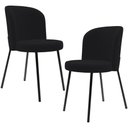 Ver imagem 1 de Kit 2 Cadeiras Sala de Jantar Estofada Gavi L02 Suede Preto - Lyam Decor