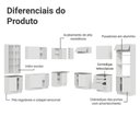 Ver imagem 4 de Armário de Cozinha Completa 549cm Branco Stella Madesa 01 Branco