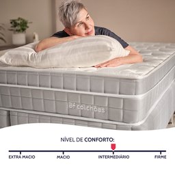 Colchão Solteirão Bf Molas Ensacadas Viscoelástico Espuma Nasa Ortopédico D33 com Pillow 97x203x26 B - 3