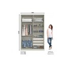 Ver imagem 5 de Guarda Roupa Modulado Seletto 2 Portas Deslizantes Areia com Espelho - Móveis Henn