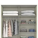 Ver imagem 3 de Guarda Roupa Modulado Seletto 2 Portas Deslizantes Areia com Espelho - Móveis Henn