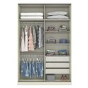 Ver imagem 2 de Guarda Roupa Modulado Seletto 2 Portas Deslizantes Areia com Espelho - Móveis Henn