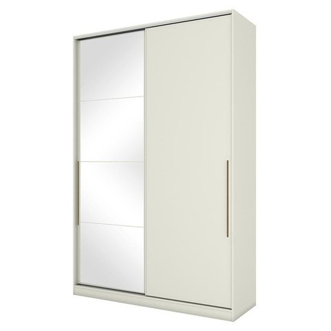 Guarda Roupa Modulado Seletto 2 Portas Deslizantes Areia com Espelho - Móveis Henn
