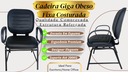 Ver imagem 6 de Cadeira Plus Size Fixa Reforçada 200kg Corino para Escritório Poltrona Ergonômica Recepção