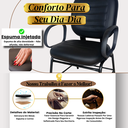 Ver imagem 7 de Cadeira Plus Size Fixa Reforçada 200kg Corino para Escritório Poltrona Ergonômica Recepção