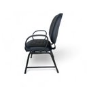 Ver imagem 5 de Cadeira Plus Size Fixa Reforçada 200kg Corino para Escritório Poltrona Ergonômica Recepção