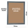 Quadro Porta Retrato Foto Moldura Fotografia Vidro Parede 30x40cm Economia Solar PJ52-Azul - 5