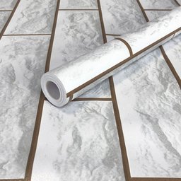 Kit 5 Rolos Papel Parede Lavavel Tijolo Rustico Branco 10m Open Star 32620 - 1