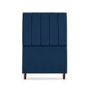 Ver imagem 4 de Cabeceira Cama Box Solteiro Queen Estofada Carla 100cm Suede:azul Marinho