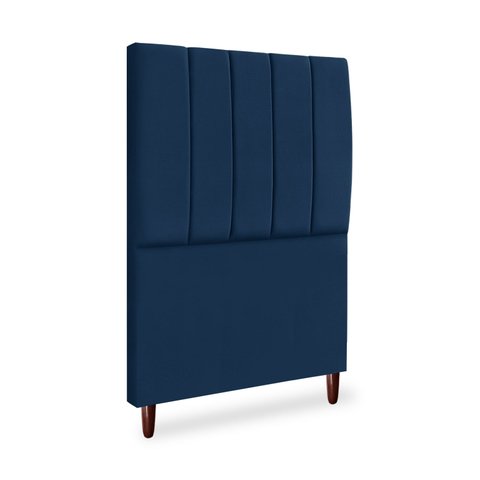 Cabeceira Cama Box Solteiro Queen Estofada Carla 100cm Suede:azul Marinho