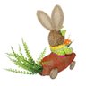 Coelho Fêmea de Palha Páscoa Carro de Cenoura Decoração 33cm - 4